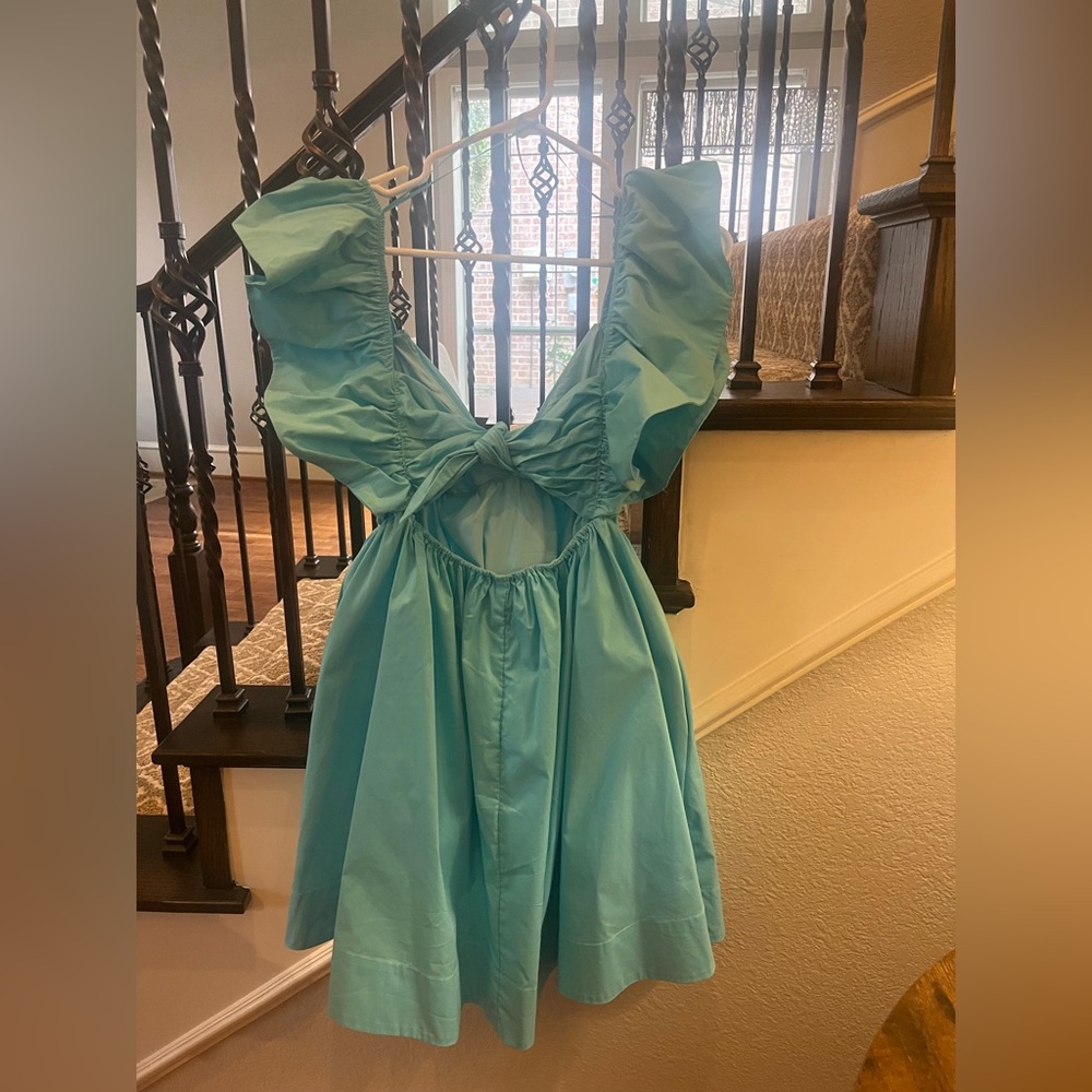 Turquoise Blue Dress, Lined (Altar’d State) - Picture 2 of 5